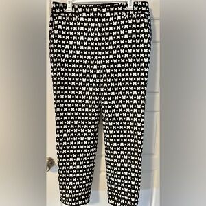 Talbots Women's Black and White Bow Pants